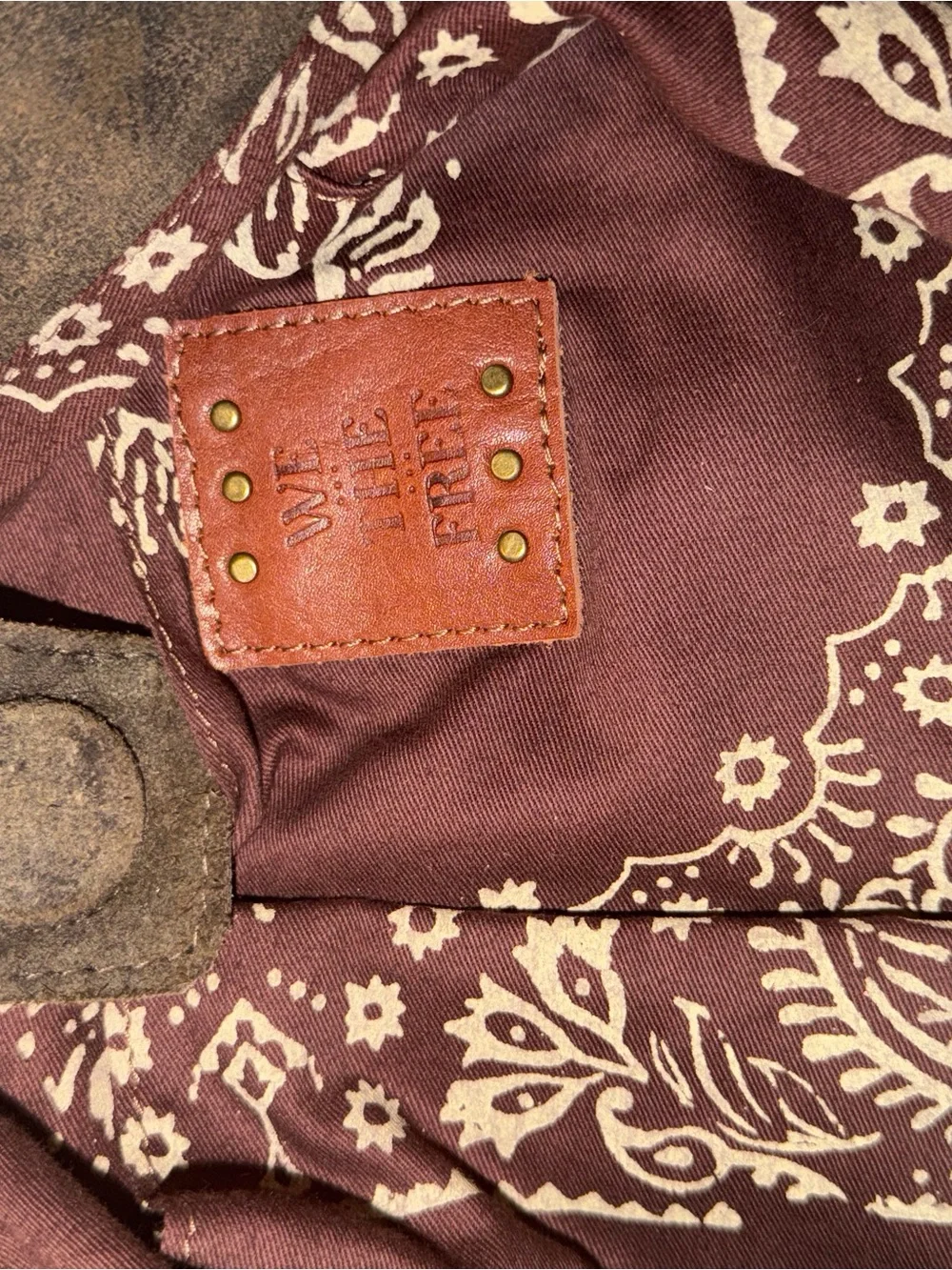 Free People Brown Suede Shoulder Bag  Dallas distressed suede bag